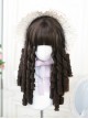 Cold Brown Elegant Daily Commuter Air Bangs Roman Curls Sweet Lolita Long Wig