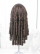 Cold Brown Elegant Daily Commuter Air Bangs Roman Curls Sweet Lolita Long Wig