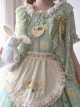 Lemon Chicken Series Yellow Plaid Fresh Cute Lemon Chick Pattern With White Daisy Lace Sweet Lolita Apron