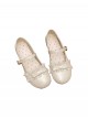 Versatile Cute Japanese Style Lace Bowknot Decorated Round Toe Sweet Lolita Flat Heel Shoes