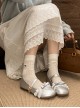 Versatile Cute Japanese Style Lace Bowknot Decorated Round Toe Sweet Lolita Flat Heel Shoes