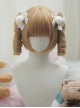 Versatile Nature Cute Flat Bangs Small Egg Roll Curly Sweet Lolita Tiger Mouth Clip Double Ponytail Bob Hair Short Wig