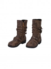 Game Resident Evil Requiem Halloween Cosplay Grace Ashcroft Accessories Brown Boots