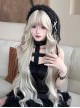 Silver White Natural Elegant Elf Style Moonlight Color Air Bangs Classic Lolita Full Head Long Curly Hair Wig