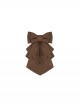 Walnut Box Series Exquisite Elegant Brown Multi Layer Pleated Design Bowknot Three Dimensional Gentleman Collar Retro Classic Lolita Collar