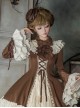 Walnut Box Series Exquisite Elegant Brown Multi Layer Pleated Design Bowknot Three Dimensional Gentleman Collar Retro Classic Lolita Collar