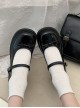 French Style Retro Bowknot Square Toe Design Elegant British Style Sweet Lolita High Heel Mary Jane Shoes