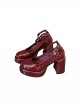 Elegant French Retro Style Exquisite Thick Sole Block Heel Sweet Lolita Mary Jane High Heel Shoes