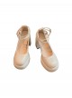 Elegant French Retro Style Exquisite Thick Sole Block Heel Sweet Lolita Mary Jane High Heel Shoes