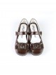 Coco Frame Series Elegant Retro Round Toe Metal Frame Bowknot Classic Lolita Flats Shoes