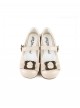 Coco Frame Series Elegant Retro Round Toe Metal Frame Bowknot Classic Lolita Flats Shoes