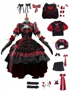 Game Identity V Halloween Cosplay Little Girl Memory Miss Pomegranate Dip Costume Set
