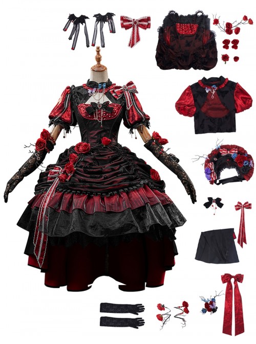 Game Identity V Halloween Cosplay Little Girl Memory Miss Pomegranate Dip Costume Set