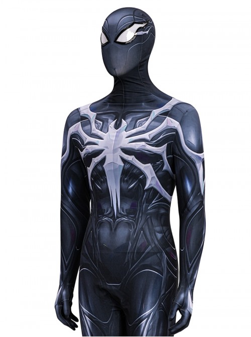Game Marvel Rivals Halloween Cosplay Spider Man Black Battle Suit Bodysuit Costume Set