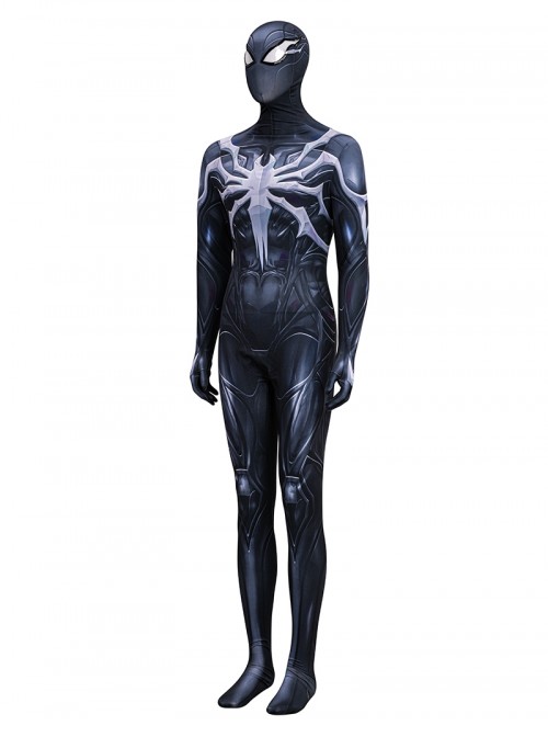 Game Marvel Rivals Halloween Cosplay Spider Man Black Battle Suit Bodysuit Costume Set
