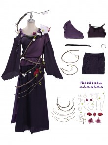 Game Where Winds Meet Halloween Cosplay Unbound Heart Valley Sect Women Costume Set