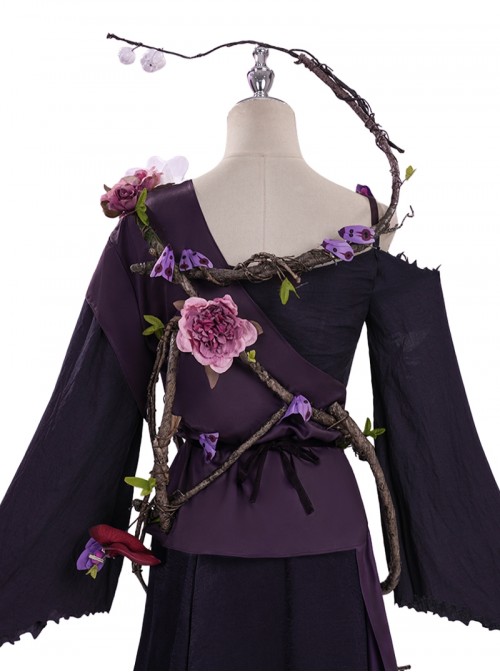 Game Where Winds Meet Halloween Cosplay Unbound Heart Valley Sect Women Costume Set