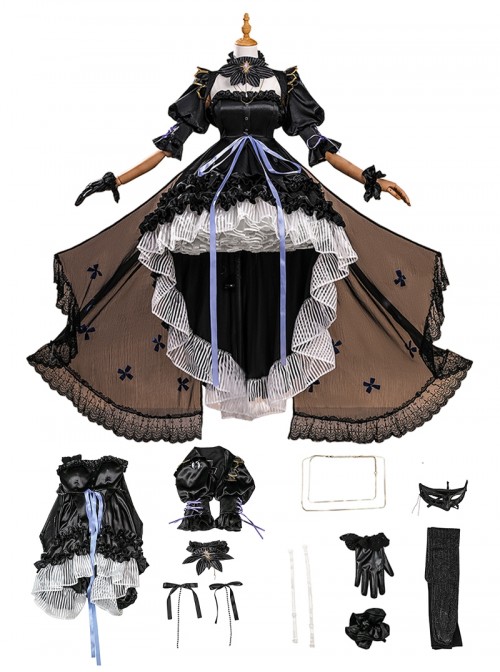 Game Arknights Halloween Cosplay Togawa Sakiko Ave Mujica Master Of Melody Costume Set