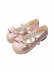 Small Round Cake Series Cute Girl Daily Elegant Versatile Bowknot Sweet Lolita Round Toe Flat Shoes