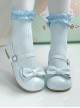Small Round Cake Series Cute Girl Daily Elegant Versatile Bowknot Sweet Lolita Round Toe Flat Shoes