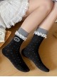 Daily Fresh Cute Polka Dot Lace Ballet Style Sweet Lolita Mid-Tube Socks