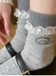 Daily Fresh Cute Polka Dot Lace Ballet Style Sweet Lolita Mid-Tube Socks