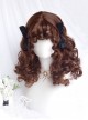 Cheese Bear Series Caramel Brown Cute Doll Sense Curly Bangs Sweet Lolita Fluffy Doll Short Curly Wig