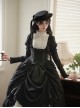 Fog City Jet Lag Series Elegant Lace Stand Collar Pearl Retro Puff Juliet Sleeves Covered Fabric Buttons Ruffle Classic Lolita Long Sleeve Top