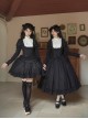 Fog City Jet Lag Series Elegant Lace Stand Collar Pearl Retro Puff Juliet Sleeves Covered Fabric Buttons Ruffle Classic Lolita Long Sleeve Top