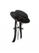 Fog City Jet Lag Series Black Retro Elegant Exquisite Lace Bowknot Rose Ribbon Lace Binding Band Classic Lolita Flat Hat