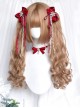 Fantasy Star Series Flaxen Golden Bangs Princess Little Witch Curly Sweet Lolita Double Ponytail Wig