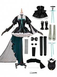 Game Arknights Halloween Cosplay Wakaba Mutsumi The Puppeteered Ego Costume Set