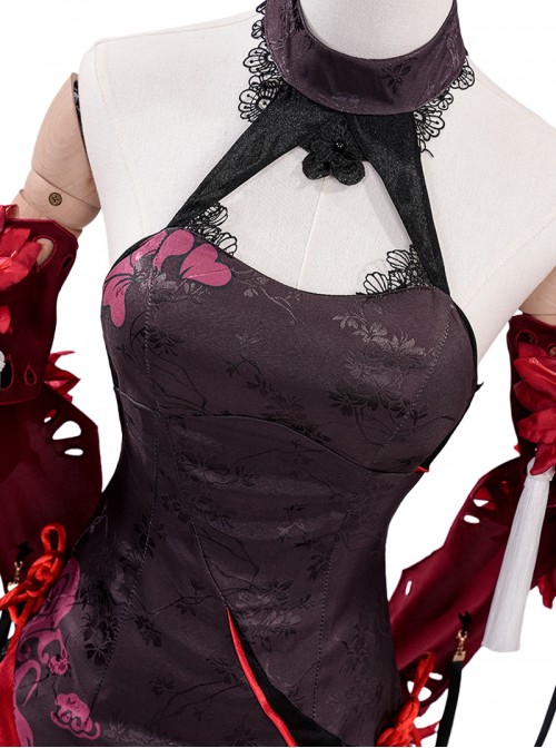 Game Honkai Impact 3 Halloween Cosplay Seele Vollerei Black Moran Jinghua Costume Set