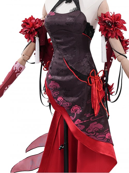 Game Honkai Impact 3 Halloween Cosplay Seele Vollerei Black Moran Jinghua Costume Set