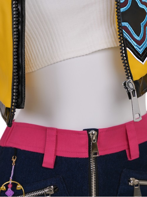 Movie Animated KPop Demon Hunters Halloween Cosplay Rumi Upgraded version Costume Set Without Shoes