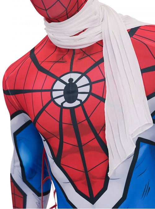 Japanese TV Spider Man Supaidaman Toe Halloween Cosplay Spider Man New Battle Suit Bodysuit Version Costume Set