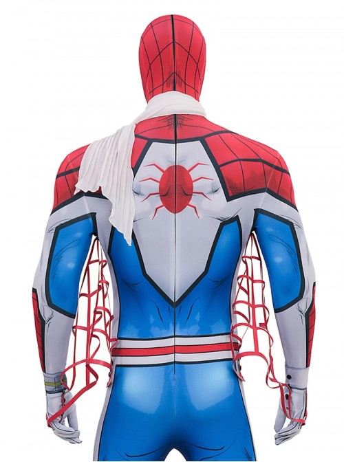 Japanese TV Spider Man Supaidaman Toe Halloween Cosplay Spider Man New Battle Suit Bodysuit Version Costume Set