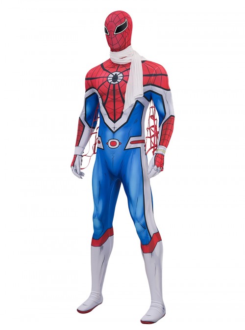 Japanese TV Spider Man Supaidaman Toe Halloween Cosplay Spider Man New Battle Suit Bodysuit Version Costume Set