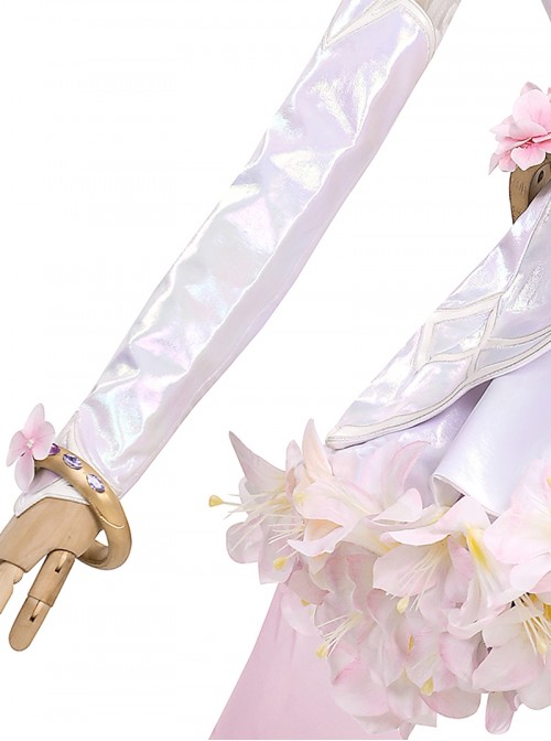 Game Overwatch Halloween Cosplay Kiriko Floral Wedding Flower Bridal Costume Set Without Shoes
