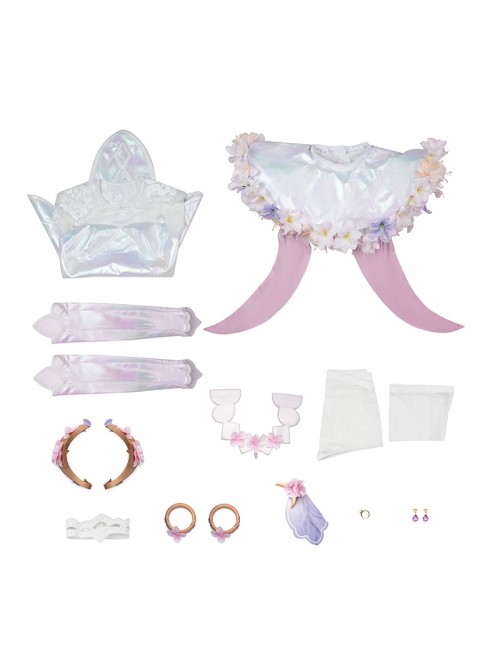 Game Overwatch Halloween Cosplay Kiriko Floral Wedding Flower Bridal Costume Set Without Shoes