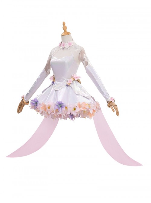 Game Overwatch Halloween Cosplay Kiriko Floral Wedding Flower Bridal Costume Set Without Shoes