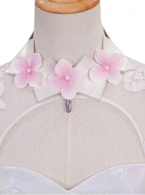 Game Overwatch Halloween Cosplay Kiriko Floral Wedding Flower Bridal Costume Set Without Shoes