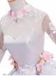 Game Overwatch Halloween Cosplay Kiriko Floral Wedding Flower Bridal Costume Set Without Shoes