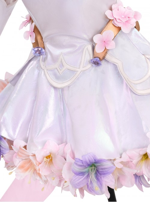 Game Overwatch Halloween Cosplay Kiriko Floral Wedding Flower Bridal Costume Set Without Shoes