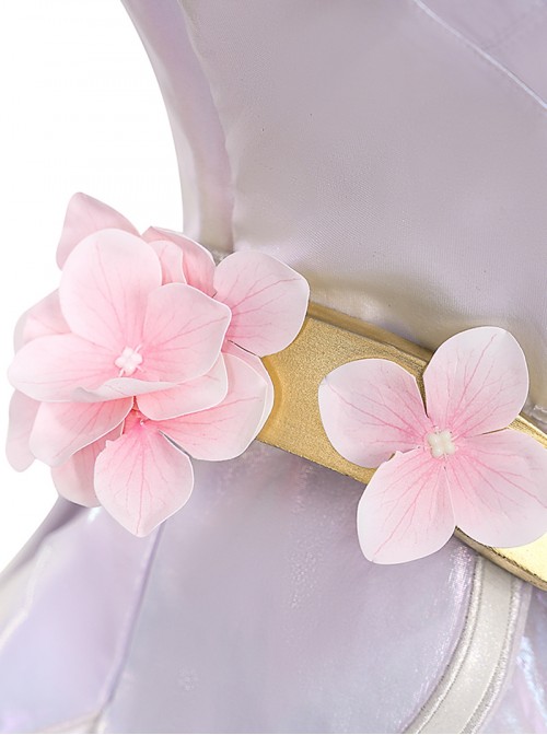 Game Overwatch Halloween Cosplay Kiriko Floral Wedding Flower Bridal Costume Set Without Shoes