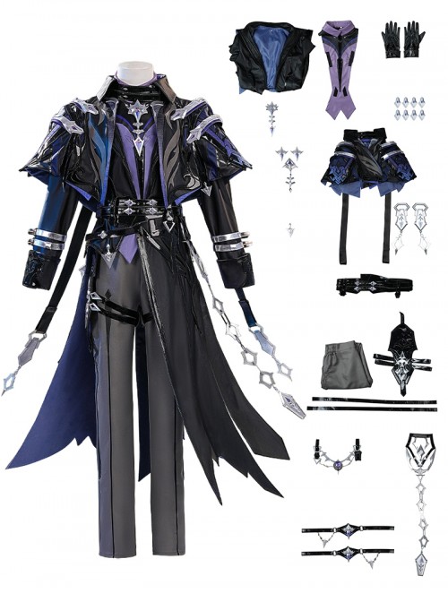 Game Genshin Impact Halloween Cosplay Kyryll Chudomirovich Flins Costume Set