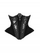 Love Magic Box Series Black Velvet Bead Chain Floral Lace Fishbone Corset Halloween Gothic Waistband