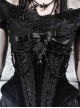 Love Magic Box Series Black Velvet Bead Chain Floral Lace Fishbone Corset Halloween Gothic Waistband