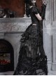 Love Magic Box Series Black Multi-Layer Circular Lace Support French Halloween Gothic Birdcage Petticoat