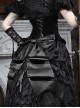 Love Magic Box Series Retro French Black Mesh Lace Oversized Velvet Bowknot Gothic Detachable Long Tail
